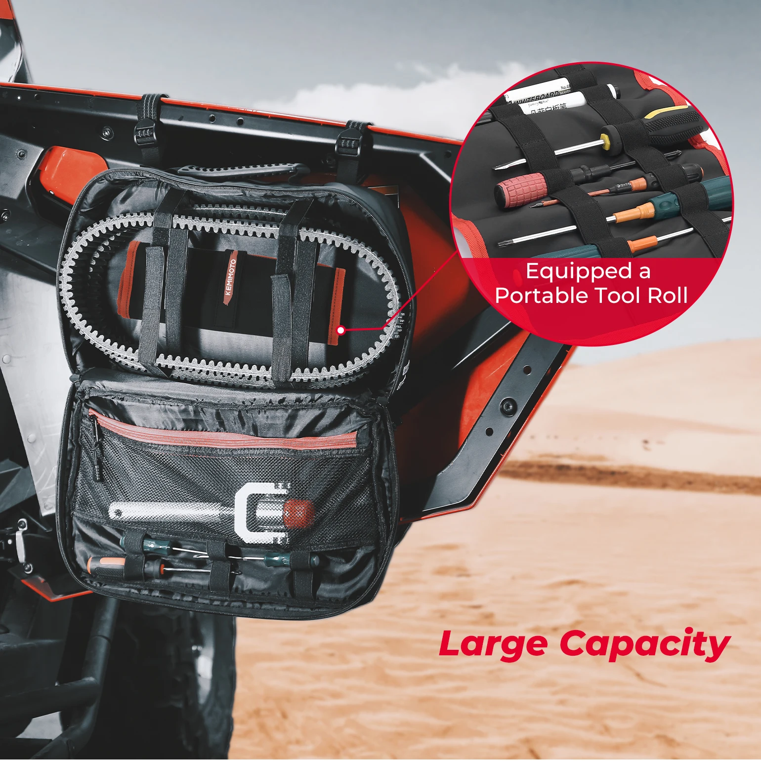 UTV CVT ไดรฟ์กระเป๋าเข็มขัด w/เครื่องมือม้วนสําหรับ CfMoto ใช้งานร่วมกับ Polaris RZR 800 900 1000 XP Turbo สําหรับ Can-Am Maverick X3 Defender