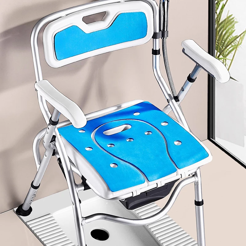Elderly Chair Senior Chairs Adjustable Portable Device Senior Chairs Assist Devices Duschstuhl Mit Rückenlehne Furnitures