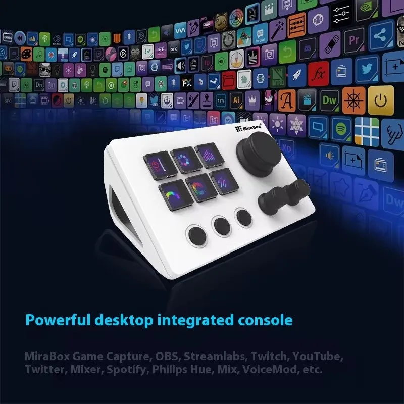 293s StreamDeck Mini Visual Keyboard LCD Button 15Keys Live Content Creation Controller Custom Button For Windows/MacOS Kryboard
