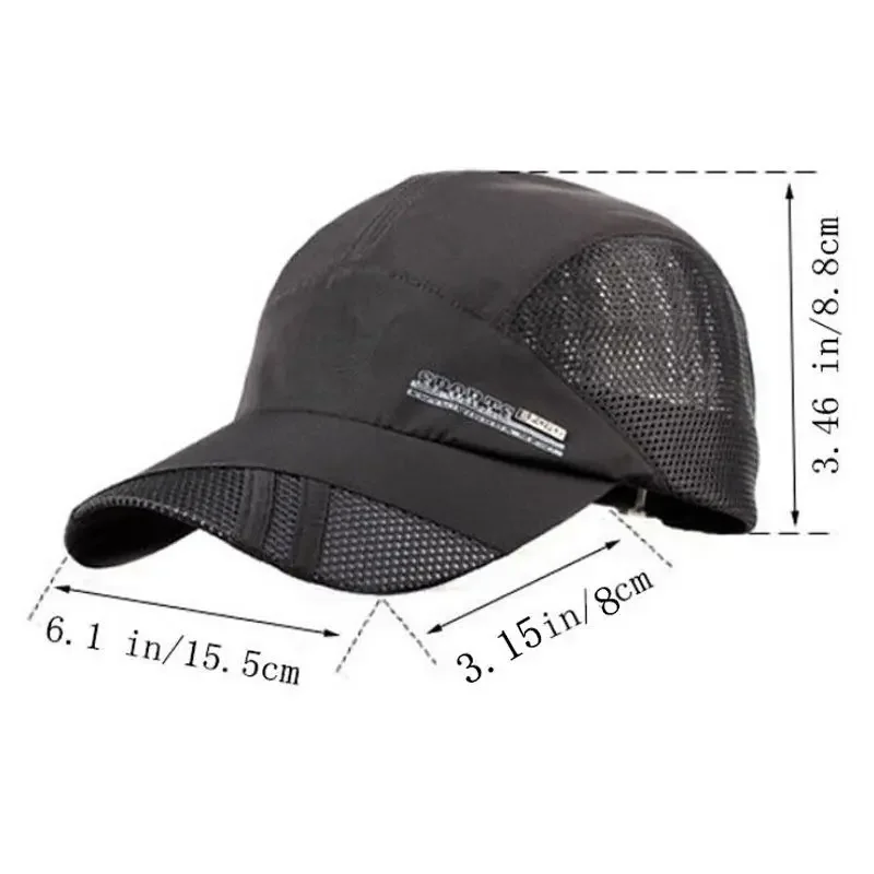 Sombrero ajustable de secado rápido para correr, béisbol, gorra de malla de verano, visera deportiva, moda fresca, Popular para exteriores, hombres y mujeres