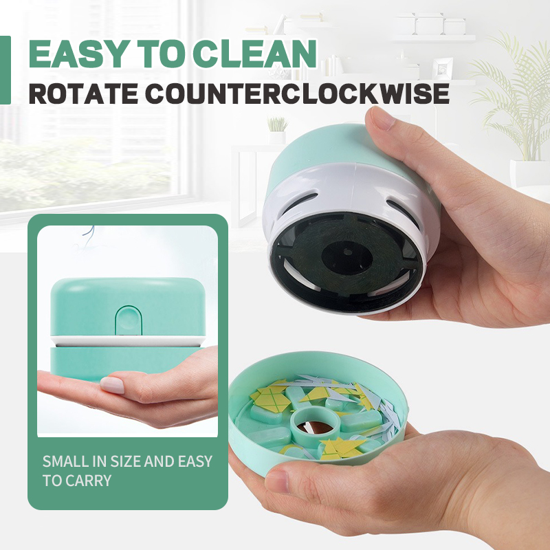 Desktop Stofzuiger Thuis Mini Draagbare Student Gebruik Gum Papier Potlood Spaanders Toetsenbord Grijs Elektrisch Vacuüm