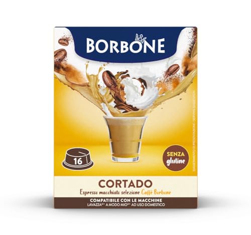 Café Borbone Cortado - 16 capsules-Compatible avec les machines domestiques Lavazza ® * Ma chemin ® *