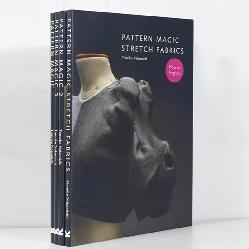 4 libros/juego de libro mágico con patrón de Tomoko, volumen 1-4, telas elásticas, diseño de corte de ropa, libro de enseñanza