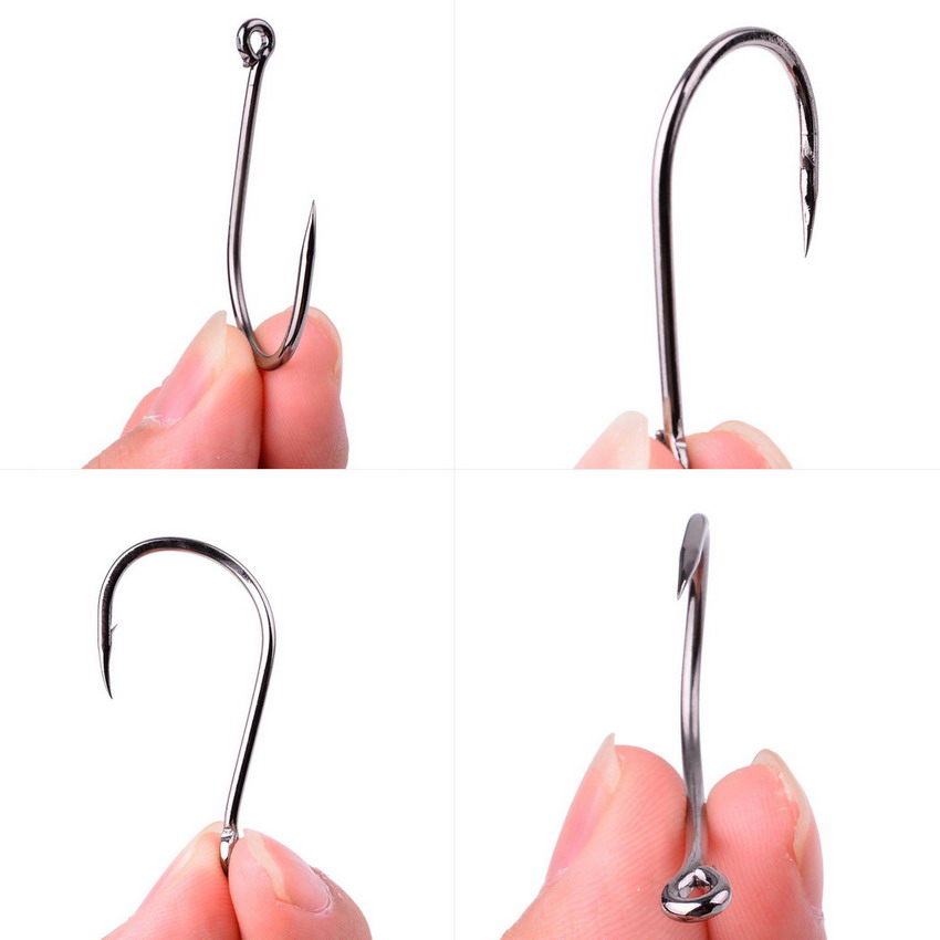 Aorace 100 pçs/caixa ganchos de pesca iseama círculo carpa olhos conjunto de gancho de pesca tamanho 2-15 # Anzóis Ring Eye Japão Gancho de gabarito único
