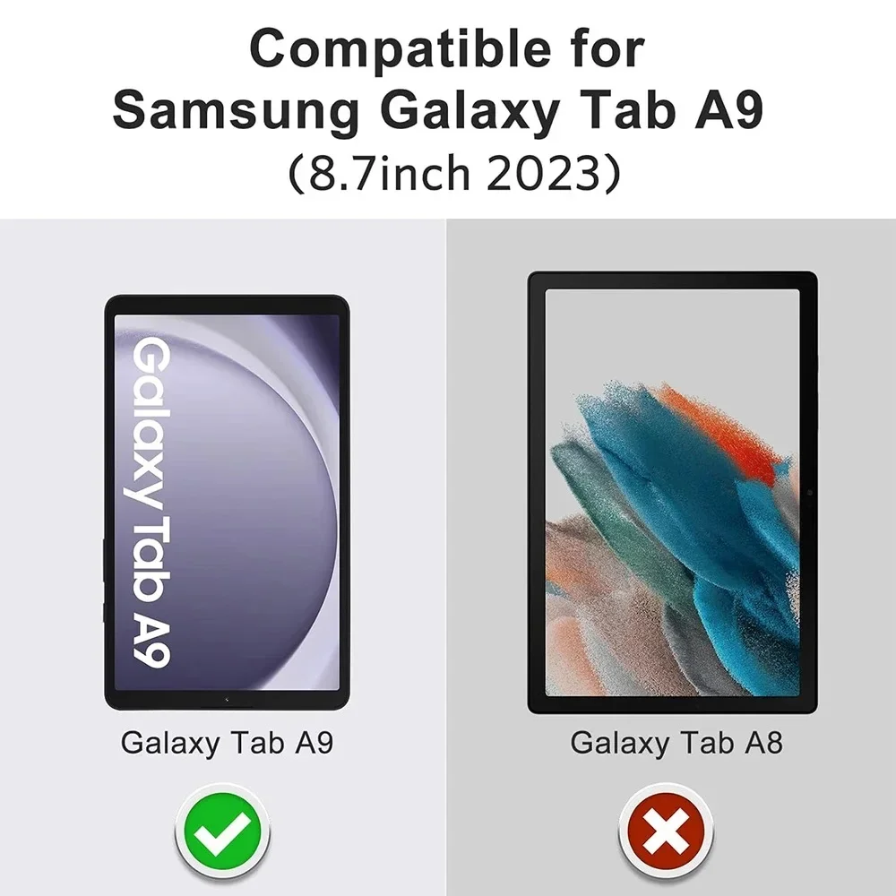 2 pçs vidro temperado para samsung galaxy tab a9 8.7 polegada 2023 película protetora para a9 SM-X110 SM-X115 tablet protetores de tela
