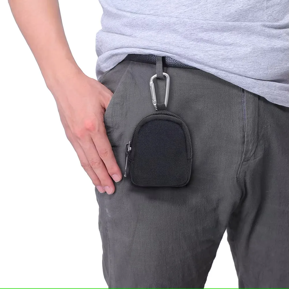 ยุทธวิธี EDC Key เอวกระเป๋ากลางแจ้งเหรียญกีฬาแบบพกพาหูฟังป้องกันกระเป๋า