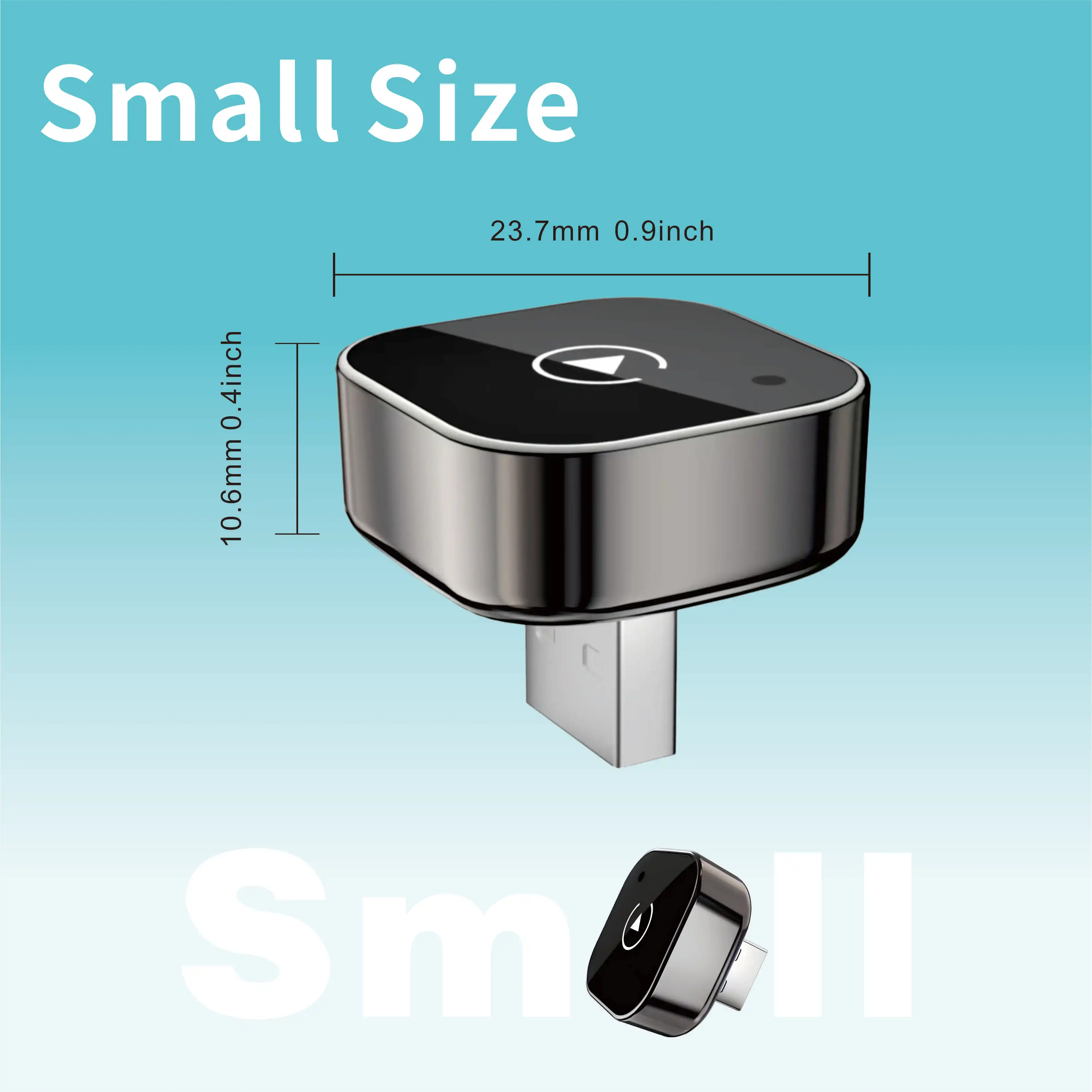 Draadloze CarPlay-adapter voor iPhone - Mini Plug & Play Auto Connect, 5GHz WiFi lage latentie, iOS 10+ compatibel met bekabelde CarPlay