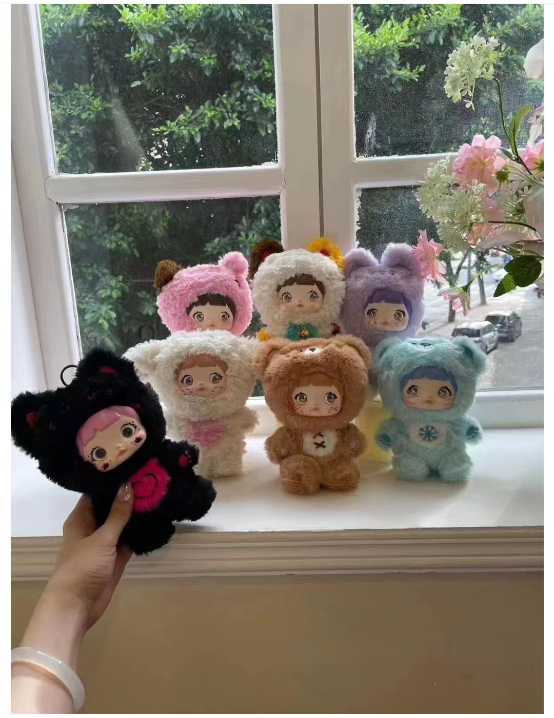 Caixa cega nommi loveliness nunca termina série vinil caixa misteriosa bonito boneca de pelúcia figura ação saco pacote pingente brinquedo surpresa presente