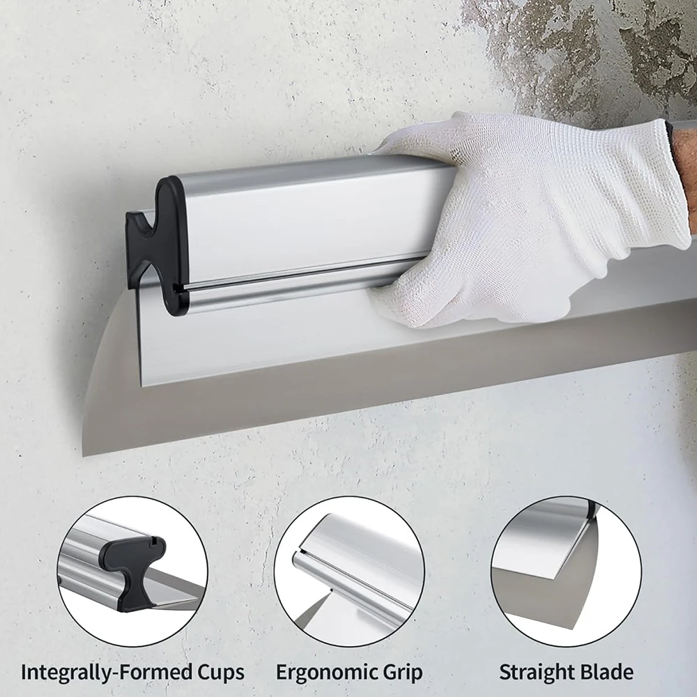 60/80 ซม.Drywall Smoothing Spatula Skimming ใบมีดยืดหยุ่น Knockdown Spatula อลูมิเนียมอัดมีด DIY Wall เครื่องมือ