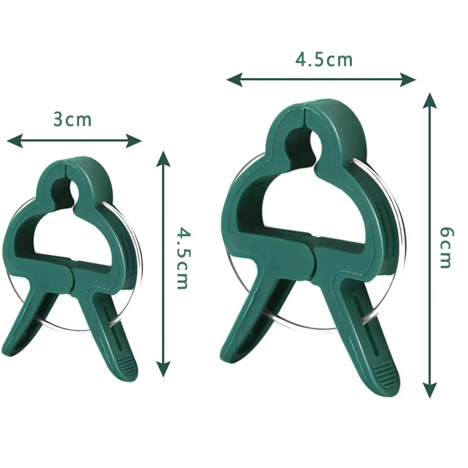 Clips fijos para plantas, soporte reutilizable para invernadero de jardín para plantas fijas, soporte para tallo de plántula de flor de vid, suministros de jardín
