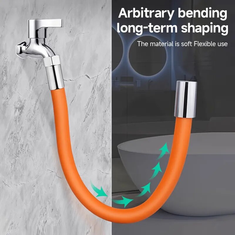 Keukenkraan Verlengstuk Universele 360 ° Roterende Siliconen Flexibele Slang Waterkraan Buis Voor Badkamer Wastafel