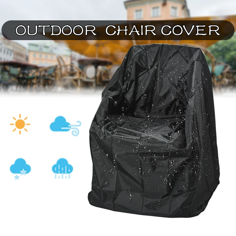 Cubierta impermeable para sillas de jardín al aire libre, cubierta protectora para sofá, lluvia, a prueba de polvo, cubierta protectora para muebles apilados a prueba de sol