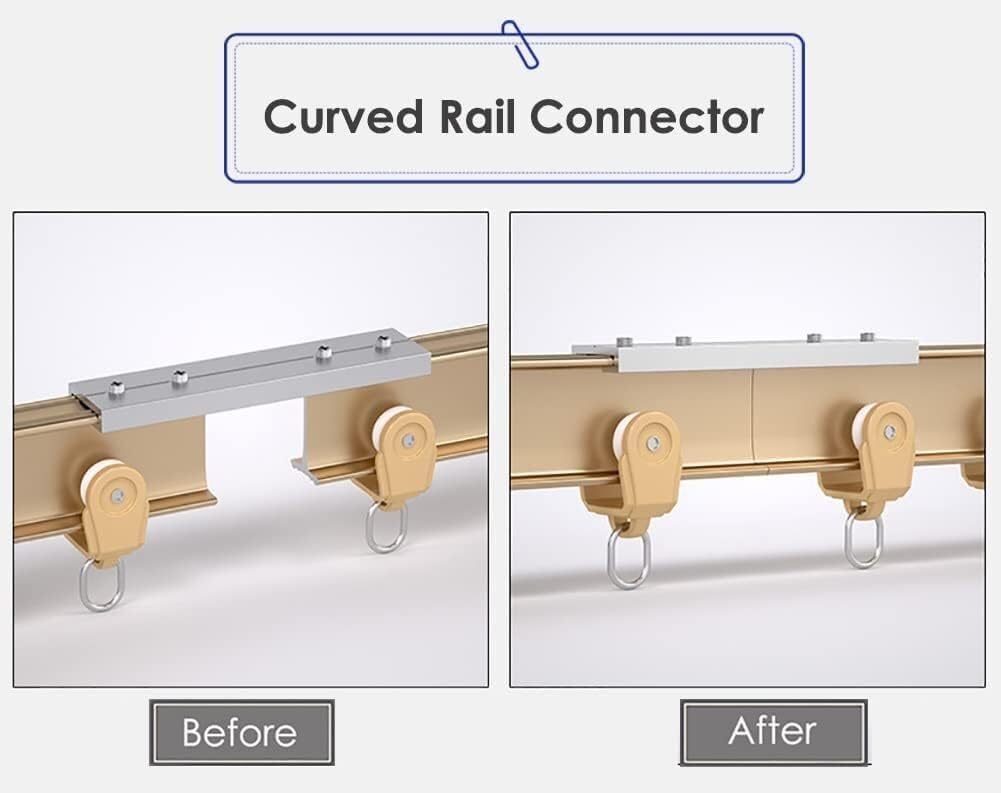 de techo curvado resistente para cortina – Sistema de riel divisor de habitación de aluminio flexible (A, 4 m) para el hogar, de