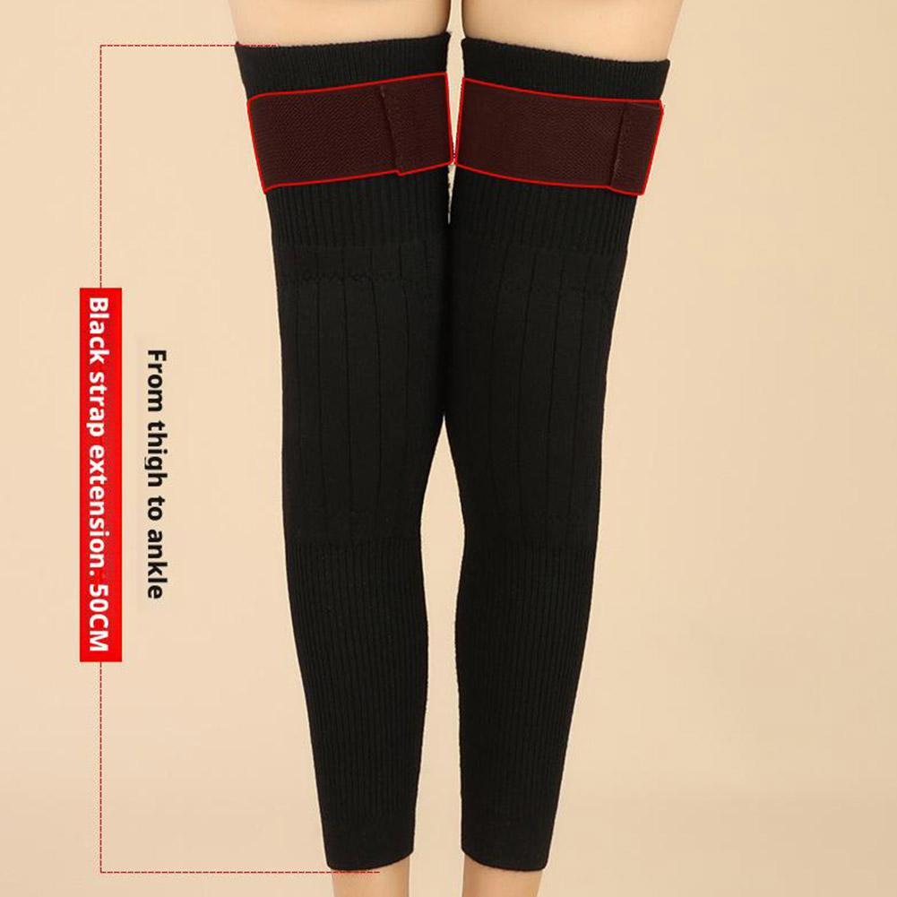 Faux Cashmere เข่า Pads สําหรับฤดูหนาวเข่าสําหรับผู้หญิงผู้ชายผู้สูงอายุโรคข้ออักเสบบรรเทาขาอุ่นนักวิ่งเข่าป้องกัน