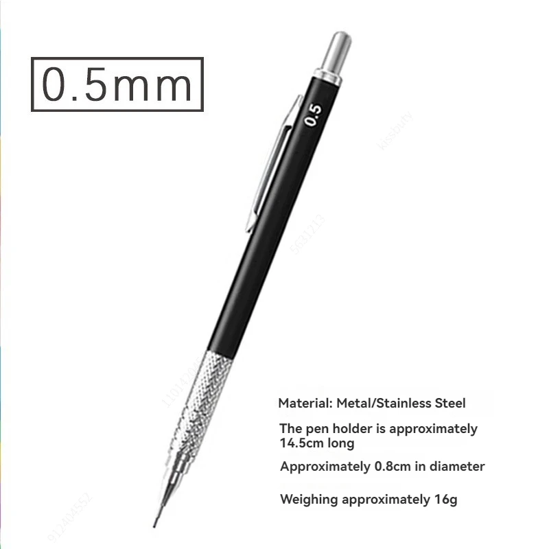 ดินสอโลหะขนาดใหญ่ความจุเติมชุด 0.3, 0.5, 0.7, 0.9 2.0 ดินสอสําหรับเขียน Sketching