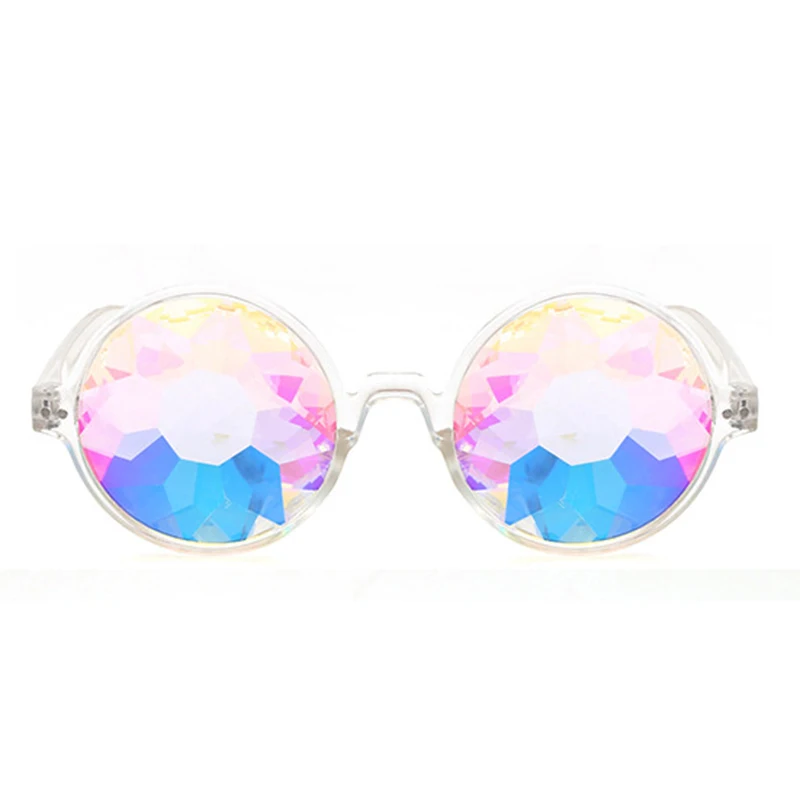 Caleidoscópio Transparente Óculos, Óculos De Sol De Festa, Lente Difrada