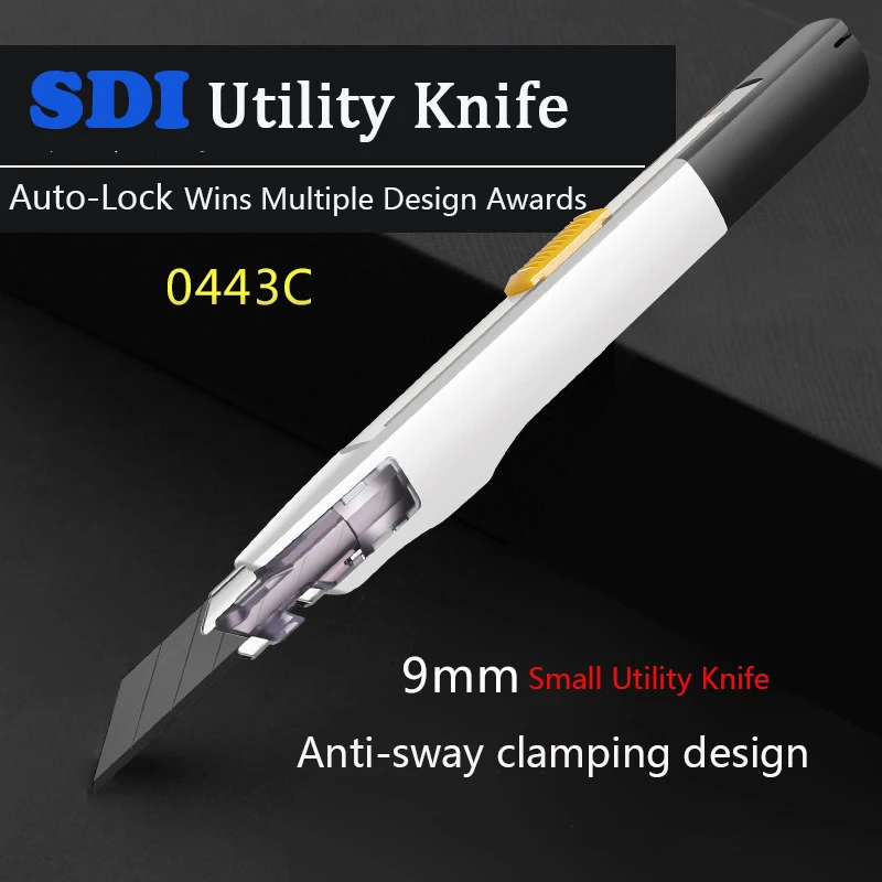 SDI Anti-shaking Utility Knife Automatic Locking box cutter cute RetracCtable cuchillos For Wallpaper Sculpture Snap Off Cutting