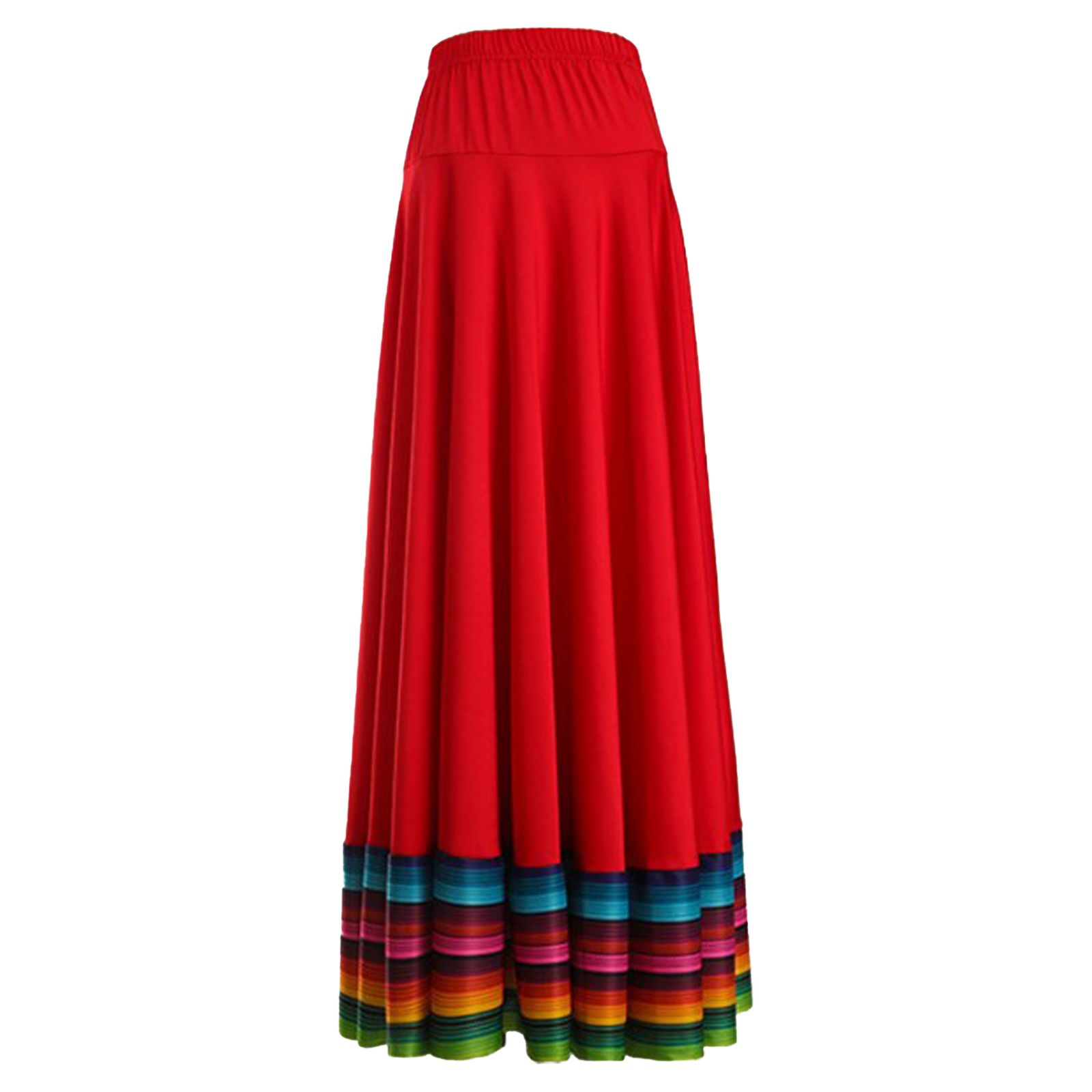 Folklorico-Tanzrock für Damen, spanischer Flamenco, bunt, große Schaukel, lange Röcke, mexikanischer Volkstanz, Performance-Kostüm