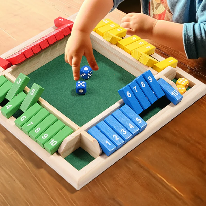 Deluxe Vierzijdige 10-nummers Sluit de doos Bordspelset Dobbelstenen Party Club Drinkspellen voor volwassenen Families voor kinderen Volwassenen