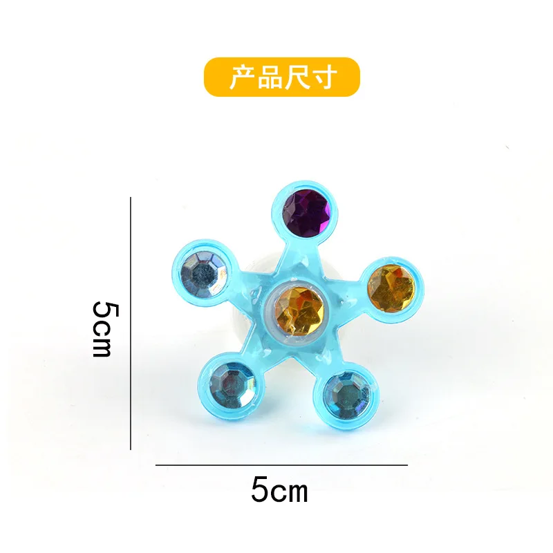 1PC Luminous Fingertip Spinner Toy Kids Fun Rotating Led Flash Glow Ring Party Glow-in-the-Dark Prop Finger Stress Relief Toys