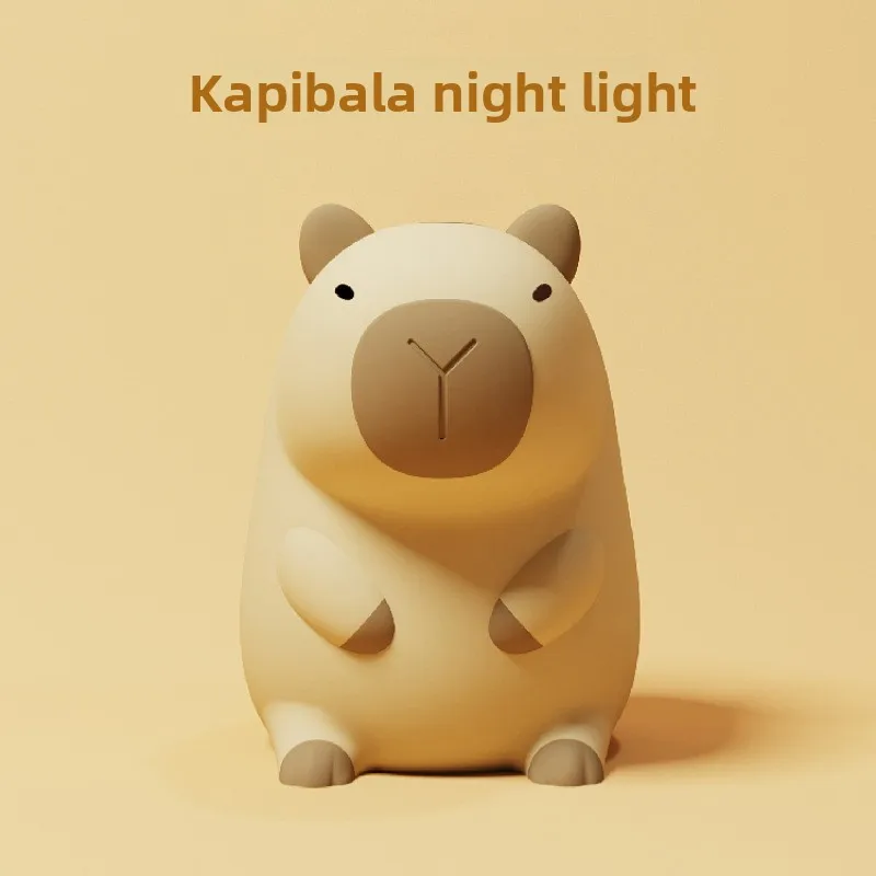 New Arrival Capybara Night Light Silicone Decorative Ornament Creative Gift Ambient Lamp for Home Decor Bedroom Desk Atmosphere