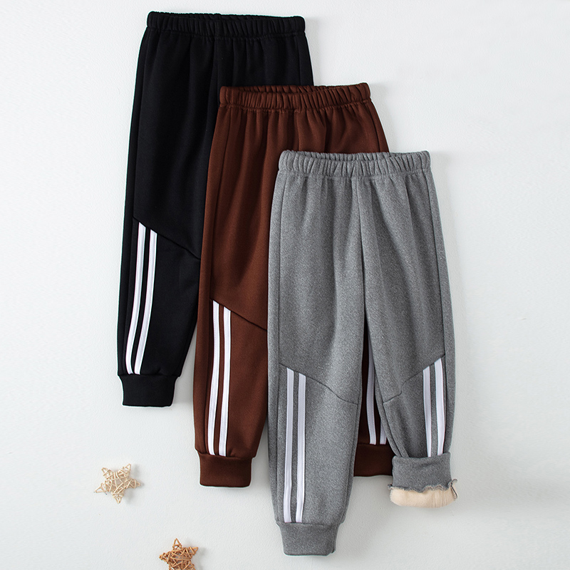 3/1 pezzo inverno bambini più velluto moda pantaloni sportivi ragazzi casual pantaloni minimalisti ragazze Joker pantaloni uniformi scolastiche calde