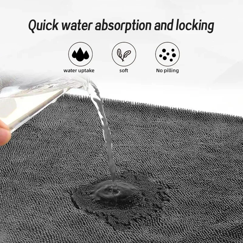 40*60/40cm toalha de lavagem de carro 600gsm microfibra dupla face ultra absorvente pano de lavagem de carro limpeza toalha de secagem acessórios de lavagem