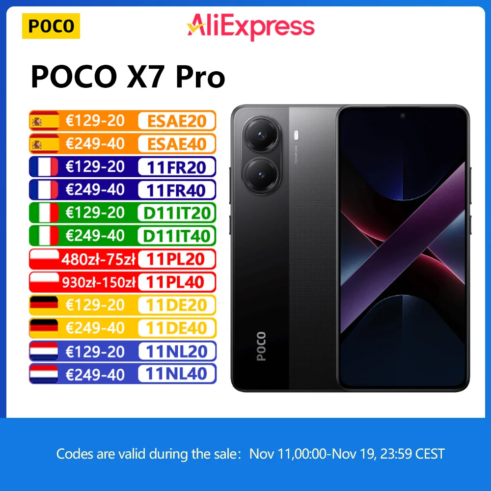 Versão global poco x7 pro 5g smartphone dimensão 8400-ultra 90w hipercarga 6000mah bateria 50mp câmera nfc ip68 1.5k 120hz