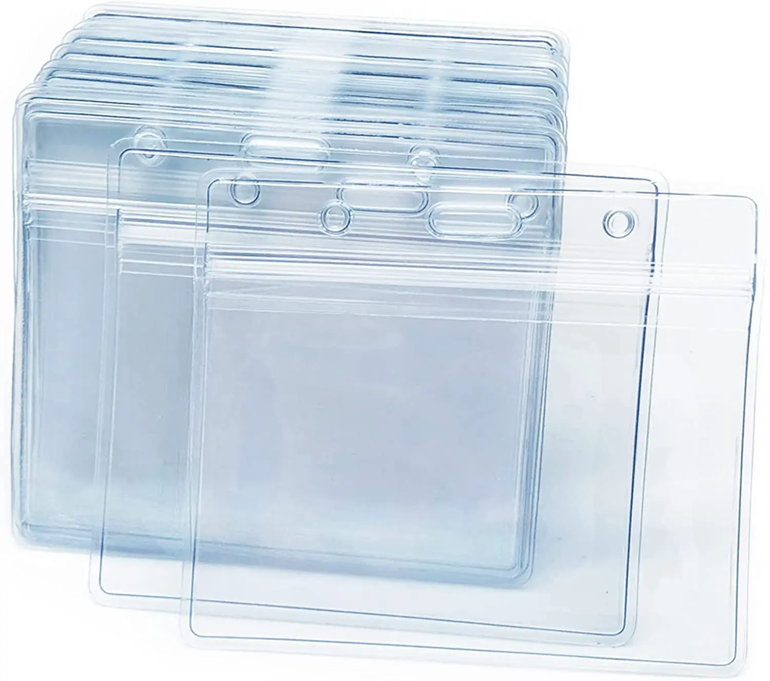 20 Uds cordones soporte para tarjeta de identificación funda para tarjeta de identificación funda impermeable bolsa Protector de plástico plástico transparente placa de nombre impermeable