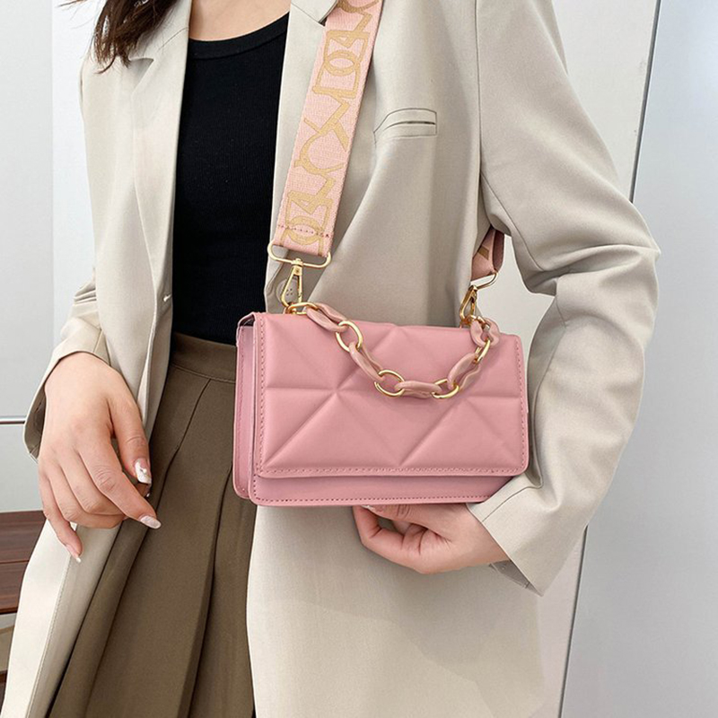 Mode Frauen Schulter Tasche Handtaschen PU Leder Klappe Weibliche Große Kapazität Metall Kette Casual Crossobdy Kupplung Tasche