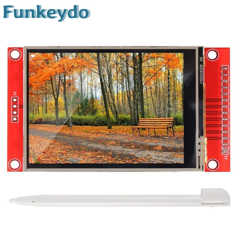 Pantalla táctil LCD TFT SPI ILI9341 de 2,8 pulgadas, protector de pantalla táctil LCD TFT de 320x240, 5V/3,3 V, Compatible con Arduino IDE