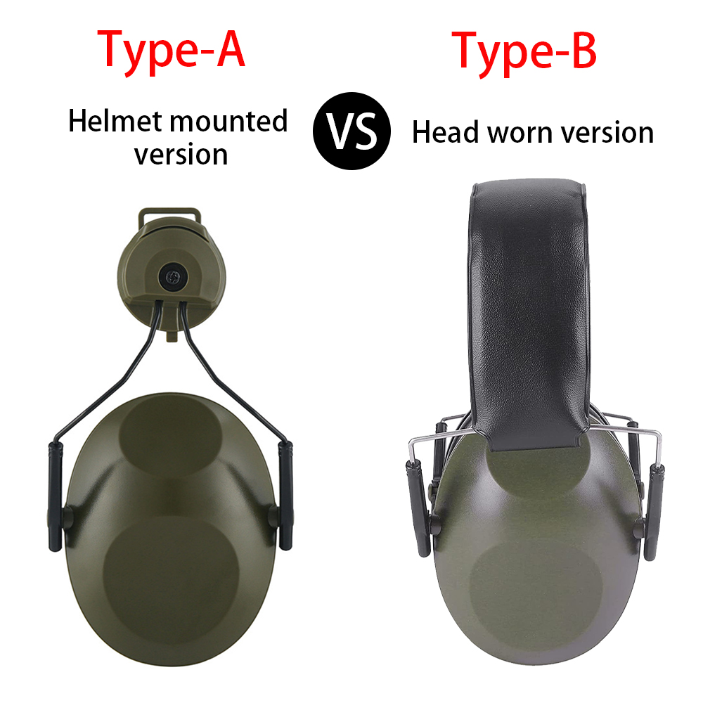 Anti-Noise Ear Plugs Tactical Hunting Ear Defenders Helmet Mounted Version Ear Muff Hearing Protection Soundproof For Shooting