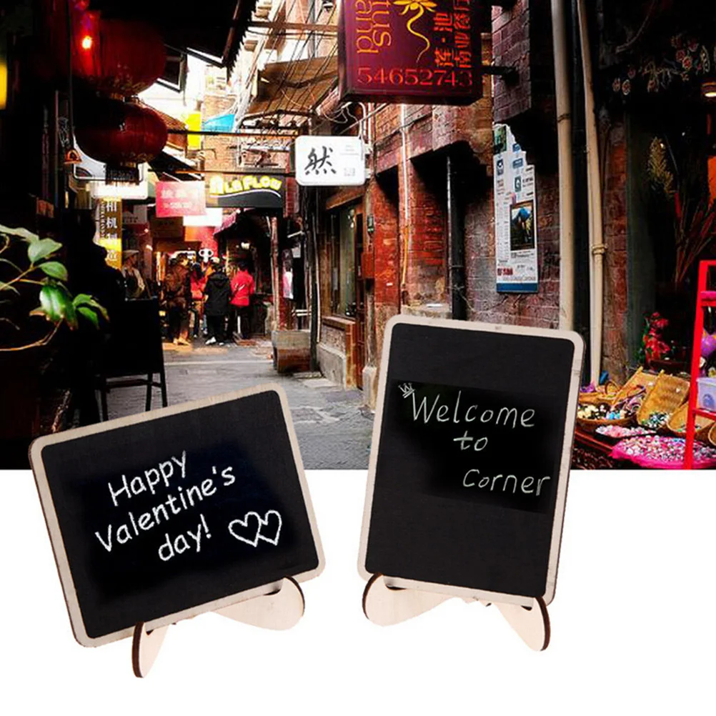 10pcs Chalkboards Signs with Easel Stand Small Chalkboards Blackboard for Party Weddings Message Blackboards Slate Message board