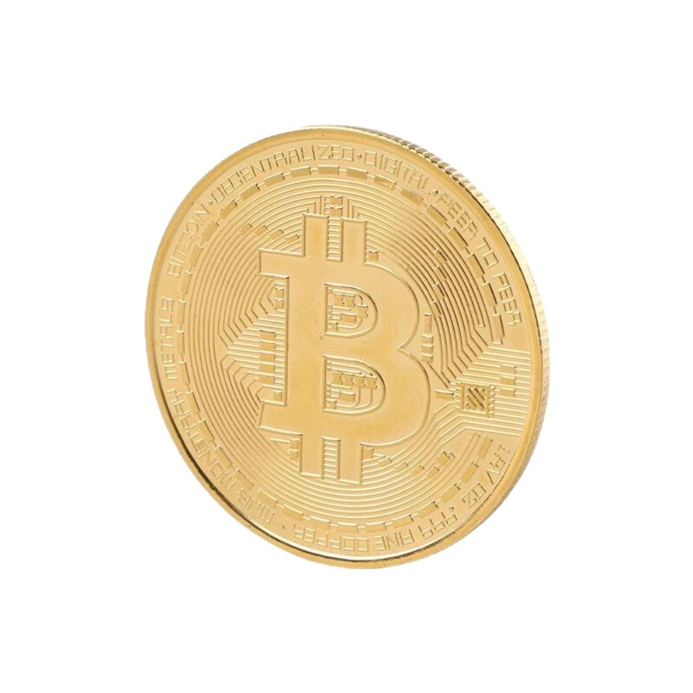 1 Uds. Monedas de oro Bitcoin monedas virtuales monedas conmemorativas pequeños regalos Bitcoin comercio exterior