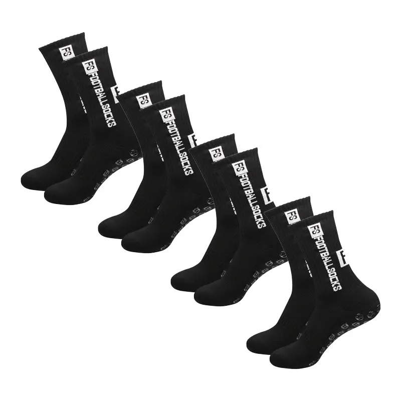 4 pares de calcetines de fútbol calcetines deportivos antideslizantes calcetines de baloncesto calcetines de fútbol de algodón antideslizantes de goma