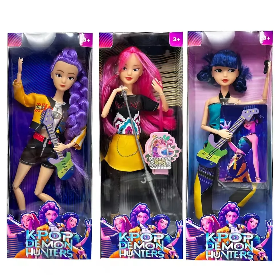 2026anime k pop cazadores de demonios grupo de cazadores de brujas muñeca de pegamento de alta apariencia niña corazón muñeca decorativa regalos de vacaciones