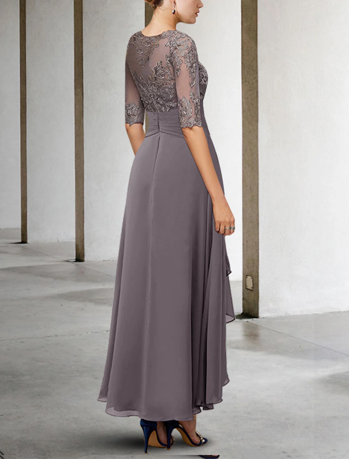 A linha mãe da noiva vestido de casamento convidado elegante plus size decote em v tornozelo comprimento rendas miçangas apliques 2025 personalizado livre