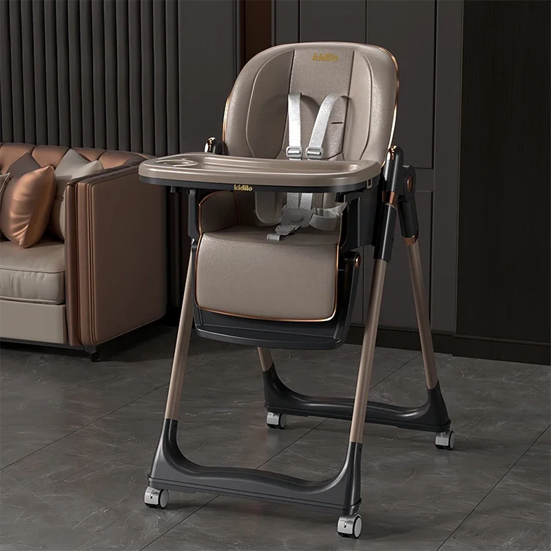 Cadeira de jantar para bebês, mesa de jantar infantil, assento e dormir ajustáveis, dobrável com um clique, cadeira de mesa multifuncional