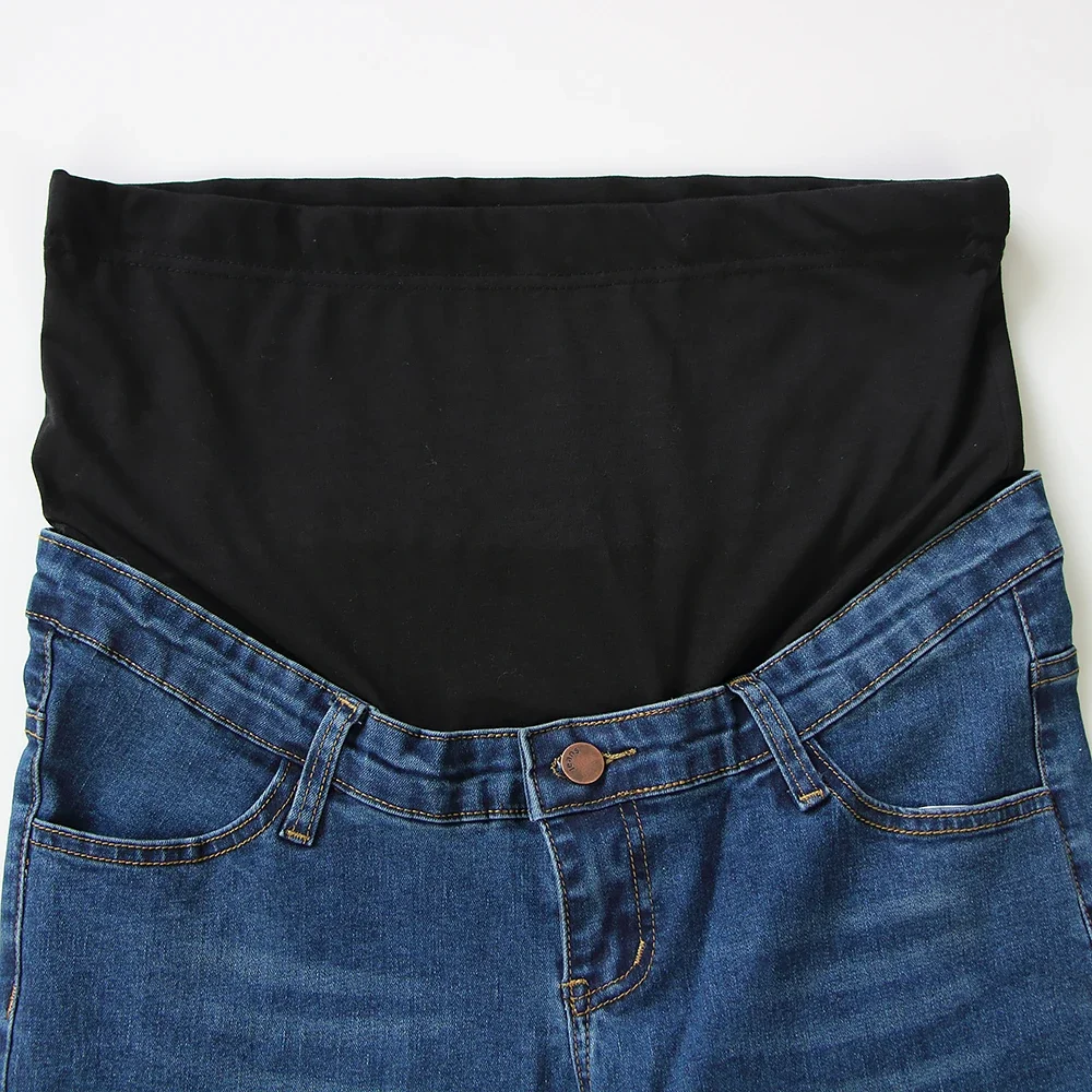 Gravidez Abdominal Namorado Maternidade Calças de Cintura Alta, Jeans Soltos, Roupas Para Mulheres Grávidas