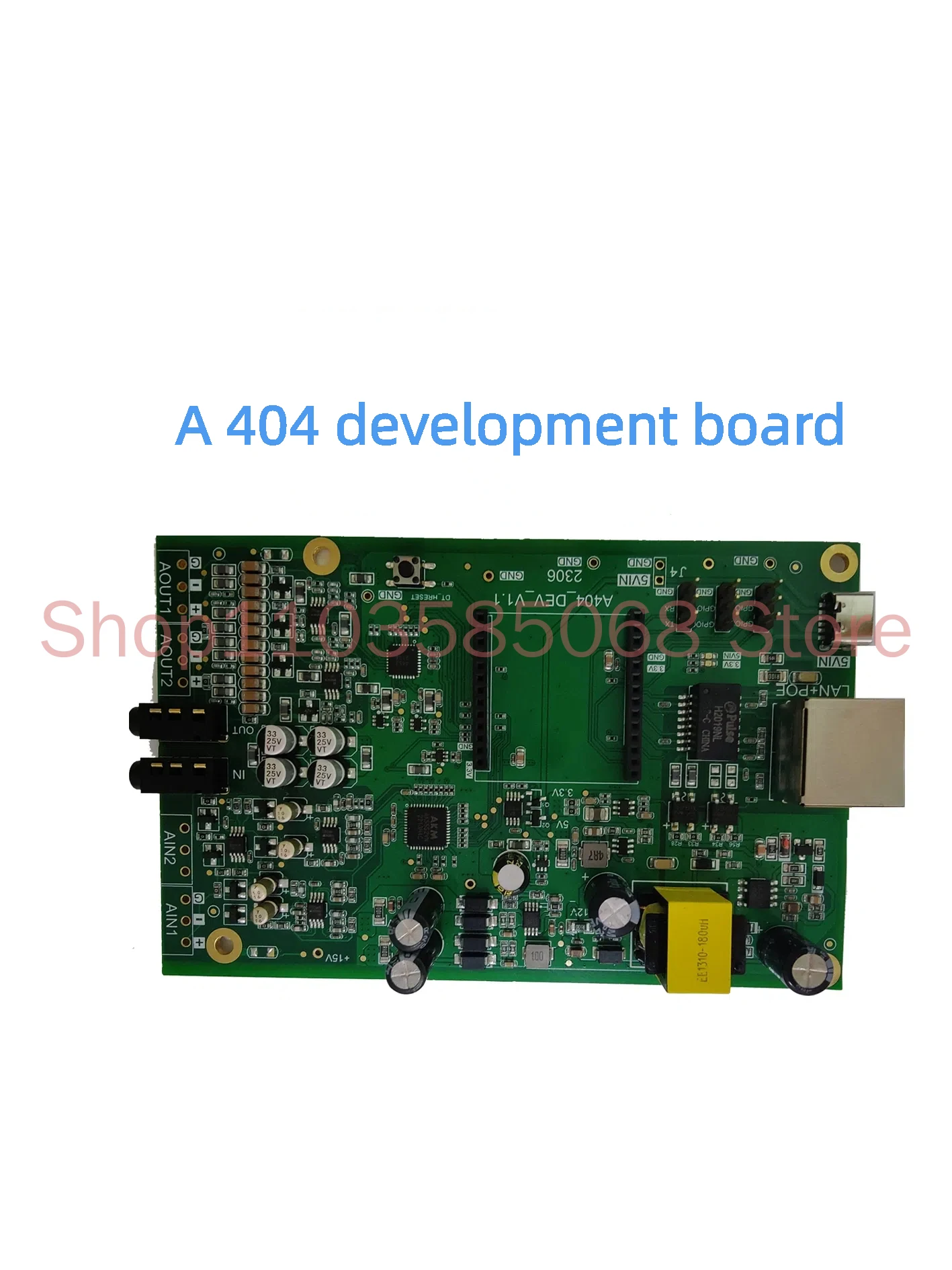 Placa de evaluación y verificación del módulo Audiocom, compatible con módulos A404/BF01 y fuente de alimentación POE