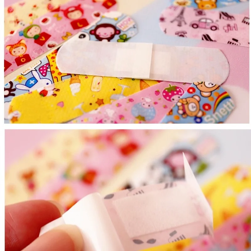 100 teile/los Cartoon Gemusterte Wunde Streifen Curitas für Kinder Kid Patch Hämostase Pflaster Pflaster Notfall Gips