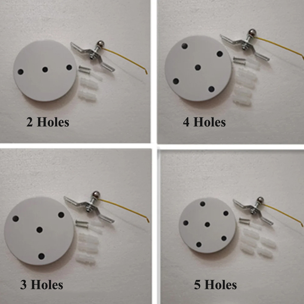 10/12/15/20/25cm Black White Silver Gold Brass Ceiling Plate Wall Sconce LED Base Vintage Pendant Lamp Disc Base Ceiling Canopy