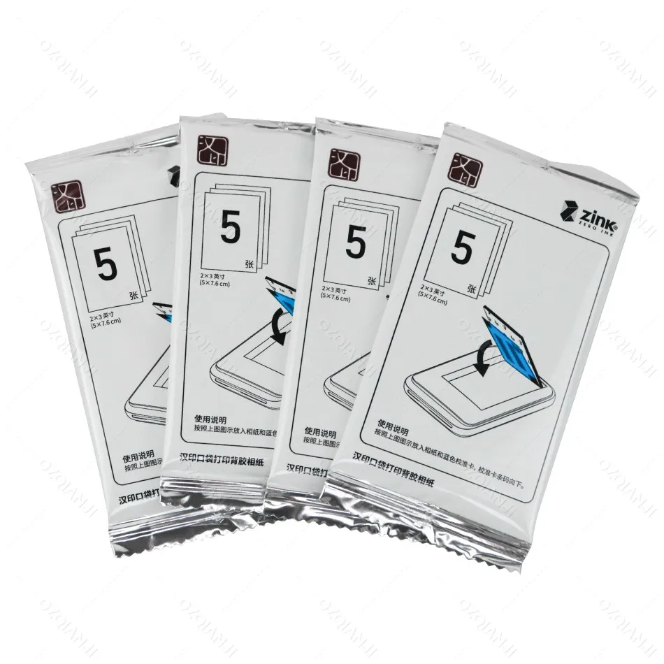 Papel fotográfico colorido 2x3 polegadas papel fotográfico Zink com costas adesivas para impressora fotográfica de bolso HPRT MT53