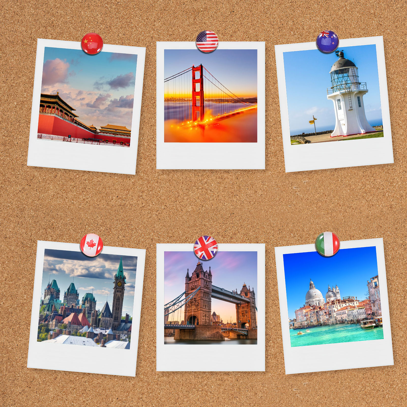 200 Pcs Flag Pushpin Unique Gifts Cork Board Del Para Steel National Pins World Maps