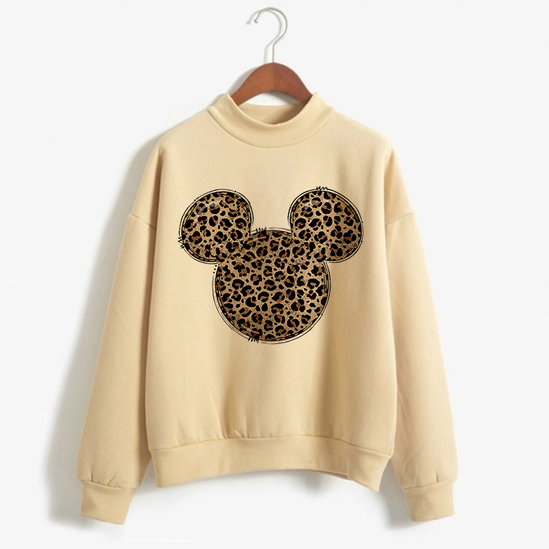 Sweatshirts Rollkragen Minnie Kawaii Cartoon Anime Sweatshirt Disney Mickey Mouse Hoodie Kleidung Mädchen Jungen Top Hoodies
