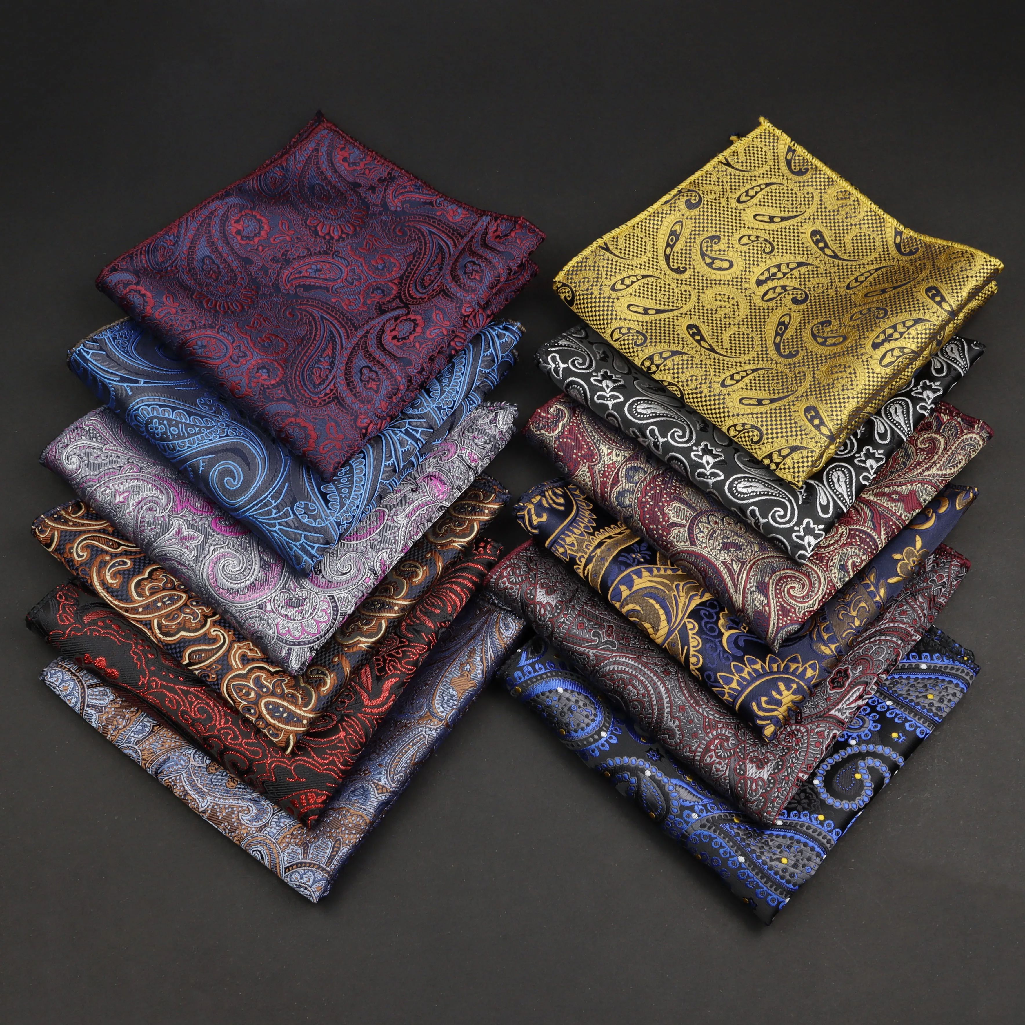 Мужской однотонный носовой платок, шарфы, винтажный мужской костюм с узором пейсли, карманное квадратное свадебное платье, полотенце на груди, аксессуары для костюма, подарок