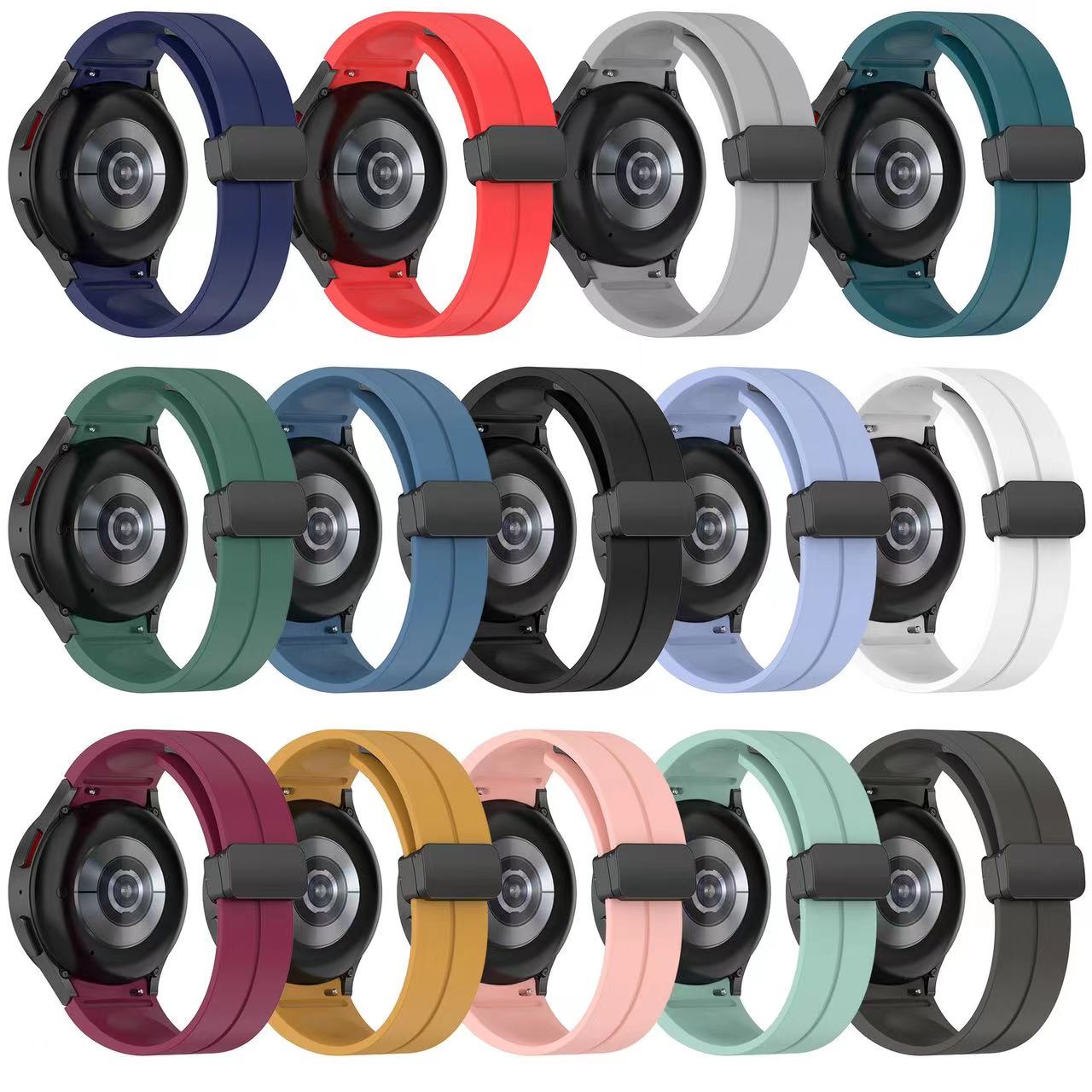 ギャップなしシリコンストラップサムスンギャラクシー時計 7/6/5/4 40 ミリメートル 44 ミリメートル 5 プロ 45 ミリメートルオリジナル磁気ブレスレットバンド時計 4 クラシック