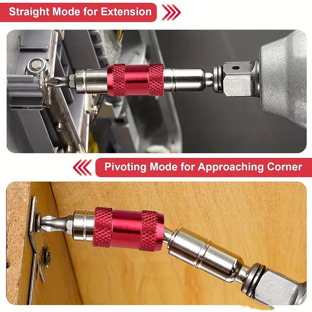 1/4" Hex Magnetic Ring Screwdriver Bits Drill Hand Tools Drill Bit Extension Rod Quick Change Holder