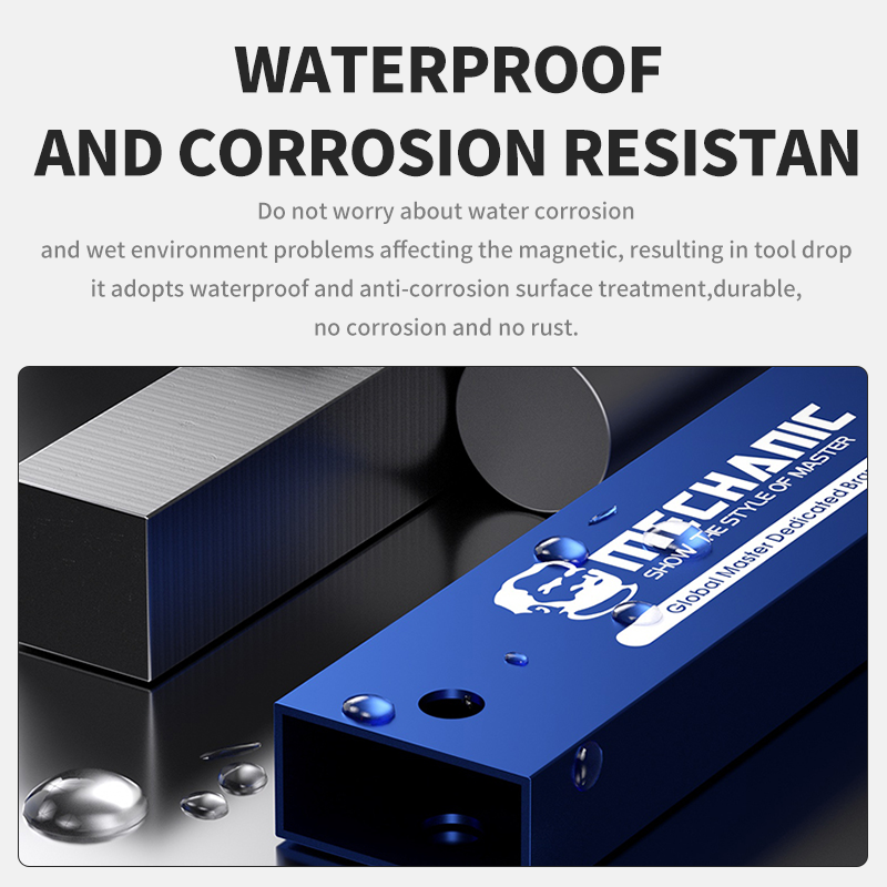 機械式磁気収納ストリップ、強力な二重磁気力、安定して電気修理に安全、鉄工具収納、mag25