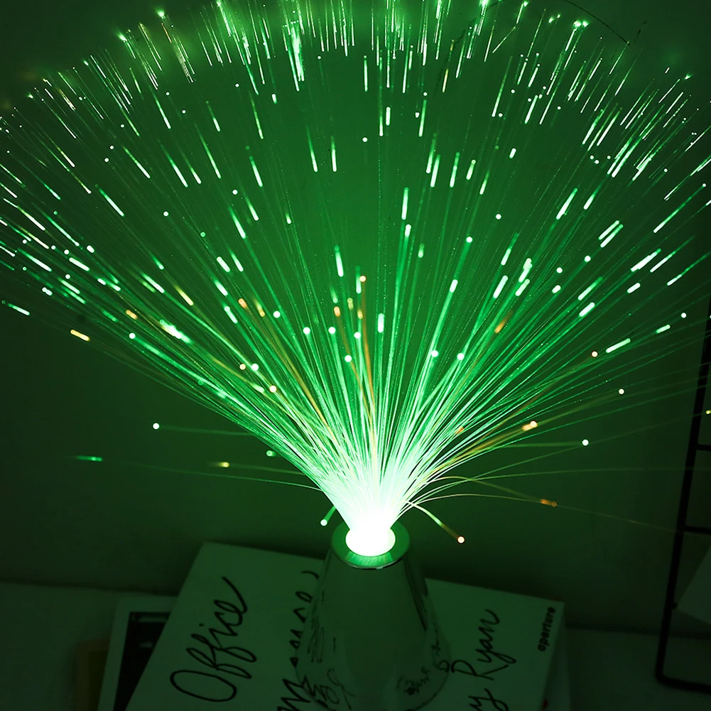 LED 光ファイバーランプ多色スタースカイライトホリデーウェディングセンターピース光ファイバー LED 夜間照明装飾ランプ